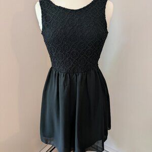 Black Delia*s Delia's Open-Back Lace Dress